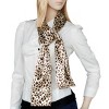 Slickblue Brown Leopard Pattern Silk Scarf – Soft, Lightweight & Stylish Fashion Statement for Women - 3 of 3