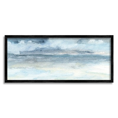 Stupell Industries Abstract Cloudy Ocean Waves Framed Giclee