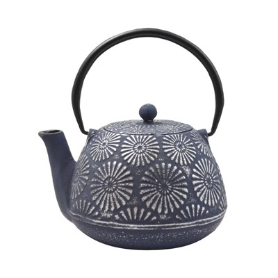 Frieling "Hani", Cast Iron Teapot, 40 fl. oz. , Blue/Silver