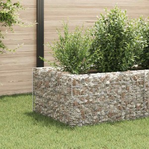 vidaXL Gabion Raised Bed Silver Galvanized steel Heavy Weight Endurance - 1 of 4