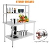Coucheta Stainless Steel Table with Shelves, Prep Table for Commercial Kitchen Steel Countertop, Metal Table- Prep Table for Home Kitchen Restaurant - 4 of 4