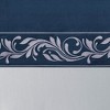Antique Satin Embroidered Shower Curtain Silver - 3 of 4