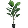 NicBex Artificial Tree Artificial Plant 54" Tall Artificial Dieffenbachia Tree with Black Pot, Room Decor for Home Office Foyer Porch - 3 of 4