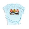 Simply Sage Market S.W.Smiley Checkered Good Vibes Smiley Face Short Sleeve Tee - 2 of 4