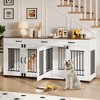 COZONY 71" Dog Crate Furniture for 2 Dogs, Wooden Double Crate with Divider Doors Large Indoor Dog Kennel TV Stand End Table for Large Medium Breeds - 2 of 4