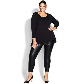 Avenue  Women's Plus Size Pull On Ponte Pant Black - Petite - 22w : Target