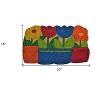 HomeRoots 18" X 30" Blue and Red Coir Floral Outdoor Door Mat - 3 of 4