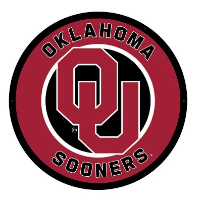 Evergreen Ultra-Thin Edgelight LED Wall Decor, Round, University of Oklahoma- 23 x 23 Inches Made In USA