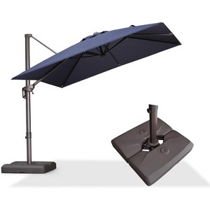 PURPLE LEA Cantilever Patio Umbrella with Base Included Square Umbrella with 360° Rotation and Aluminum Offset Hanging Outdoor Umbrella - 1 of 1