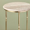 20"x10" Brass Plant Stand Antique Brass and Stone - Hearth & Hand™ with Magnolia - 3 of 4