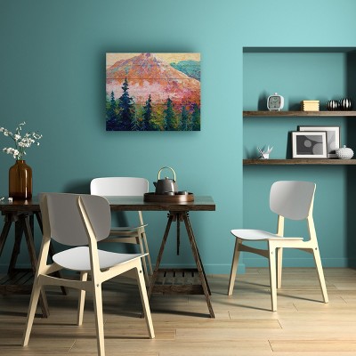 Marion Rose Vibrant Mountain Landscape Wood Canvas Art