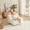 Kumasinova 360° Oversize Swivel Accent Chair, Glider Chair with Convertible Lumbar-to-Headrest Pillow, Reading Chair for Living Room, Bedroom, Office - 2 of 4