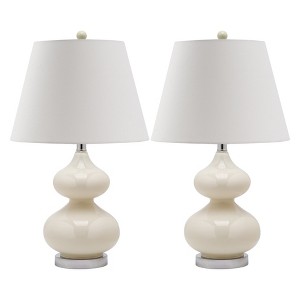 Table Lamp - Pearl/White - Safavieh , White/White