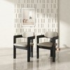POVISON Mid-Century Modern Fabric Dining Chair Set of 2, Side Chairs with Back, Fully Assembled - 2 of 4