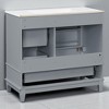 36" Bathroom Vanity with Ceramic Sink – Freestanding Single Sink Cabinet with 3 Drawers, Side Door Storage & Soft-Close Hinges - 4 of 4
