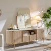 SinCiDo Luxury 70" Fluted TV Stand, Modern TV Console for TVs Up to 80 inches, Faux Marble Top & Curved Design - 3 of 4