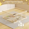 Large Wooden Baby Playpen, Adjustable Gate for Toddler and Babies, Baby Fence Play Yard with Door, Safe Play Area Kids Activity Center - 4 of 4