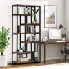 Kumasinova Modern 7 Tier Open Corner Display Bookshelf,Floor Standing Bookcase for Living Room,Bedroom,Office,Kitchen - 2 of 4