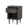 Christopher Knight Home Set of 2 Nystrom Faux Wood Single Drawer Nightstands - 3 of 4