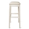 Maven Lane Adrien Backless Saddle Bar Stool with Fabric Upholstery 31" - 3 of 4