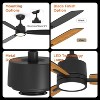 TALOYA 52 in. Black Ceiling Fan with Light and Remote, Reversible Quiet DC Motor for Bedroom Dining Living Room - 2 of 4