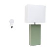 Lalia Home Lexington 21" Leather Base Table Lamps with Fabric Shade - 4 of 4