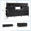 Nasitip 55" Fabric Dresser with 14 Drawers, 2 Shelves & Side Pocket, Sturdy Steel Frame, Wood Top, Anti-Tip Kit for Bedroom and Living Room - 3 of 4