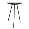 Kate and Laurel Laranya Round Metal Side Table, 15x15x22.5, Black and White - 3 of 4