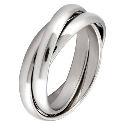 West Coast Jewelry Stainless Steel Intertwined Triple Band Ring : Target