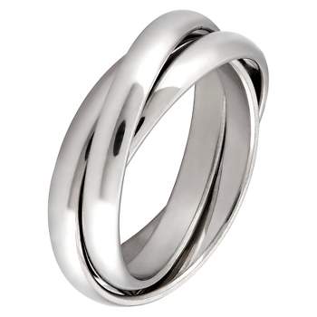West Coast Jewelry Stainless Steel Intertwined Triple Band Ring (7)