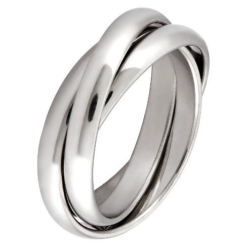 Intens Verfijnen Kenia West Coast Jewelry Stainless Steel Intertwined Triple Band Ring : Target