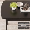 Infurnic Desks, Rectangular Dining Desk with four Sturdy Tables Legs, Modern Table for Kitchen or Living Room, Black, 27.6"*47.2"*29.5" - 3 of 4
