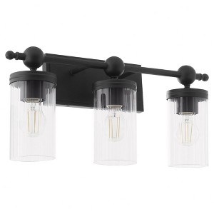 Quorum Lighting Lee Boulevard 3 - Light Vanity in  Matte Black - 1 of 1