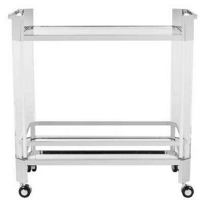 Gianna Glass Bar Trolley Clear - Safavieh