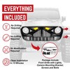 AMERICAN MODIFIED Grille w/ Amber LEDs Compatible w/ 2018-2023 Jeep Wrangler JL & Gladiator JT w/ Camera, Empire, Glossy Black - 4 of 4