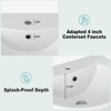 Pedestal Sink 20" X 17" Bathroom Pedestal Sink Modern U-Shape Ceramic Pedestal Sink For Bathroom - 3 of 4