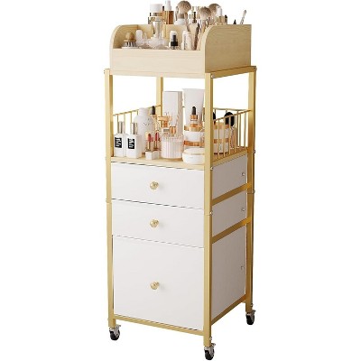 Makeup Organizer Cart with Drawers, Floor Skincare Organizers Make Up Organizers