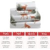 4Pcs Soft Microfiber Bed Sheet Set with 16in Deep Pocket Fitted Sheet, Flat Sheet, 2 Pillowcases, Winter Holiday, Deer & Green Christmas Tree - 2 of 4