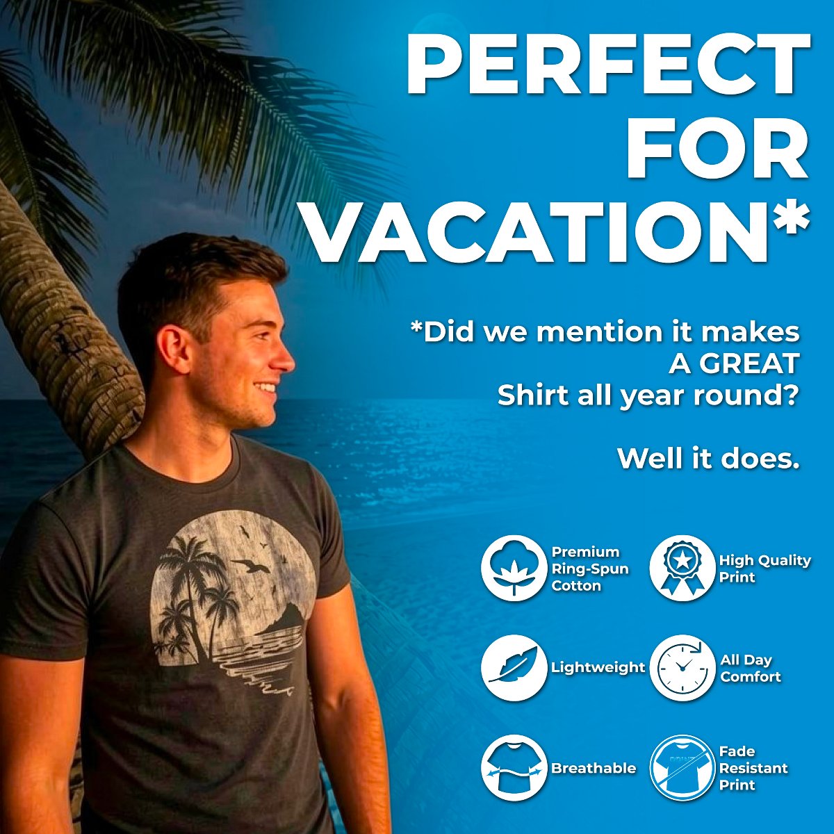 Мужские футболки Crazy Dog T-Shirts, Inc. Mens Funny T Shirts Ballin Sarcastic Beach Ball Graphic Novelty Vacation Tee For Men - Crazy Dog Men's T Shirt For Summer Vacation Navy M — фото 3