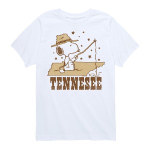Boys' - Peanuts - Tennessee Fishing Snoopy Short Sleeve Graphic T-Shirt - 1 of 4