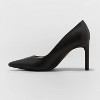 Women's Tara Pointed Toe Wide Width Pumps - A New Day™ Black 12w : Target