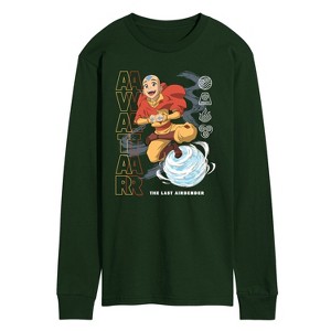 Men's - Avatar: The Last Airbender - Aang Air Bending Long Sleeve Graphic T-Shirt - 1 of 3