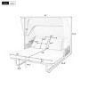1pc Outdoor Daybed with Retractable Canopy, Rattan Wicker and Water-Repellent Cushions, Removable Pillows Included - Coolbibila - 4 of 4