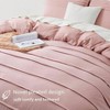 Misty Rose King Duvet Cover Set, 3PCS Soft Breathable with Zipper, 104x90 - 3 of 4