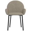 vidaXL Dining Chairs 2 pcs Light Gray Velvet - 4 of 4