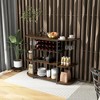 MOEPISY 47 Inches Wine Rack with Glass Holder and Storage Shelves - 2 of 4