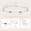Dainty Sterling Silver Birthstone Bracelet, Simple Charm Link Jewelry, Birthday Anniversary Christmas Gift for Women - 4 of 4