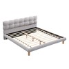 Racxily Upholstered Platform Bed Frame with Cookie-Shaped Headboard, Easy Assembly, soft and comfortable - 4 of 4