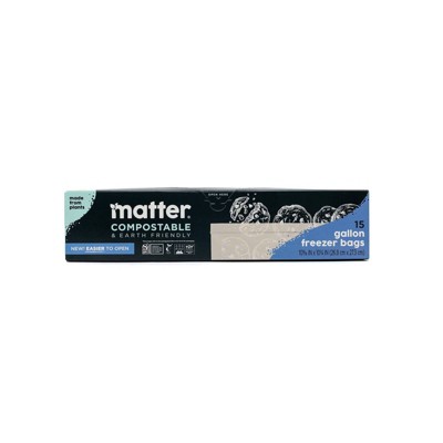 Matter Compostable Gallon Freezer Bags - 15ct