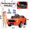 Licensed Shelby GT350 12V Toddler Ride on Toys Cars, Kids Electric Vehicle w/Remote Control, Soft Start, Rear Suspension, Bluetooth, 3 Point Safe Belt - 2 of 4